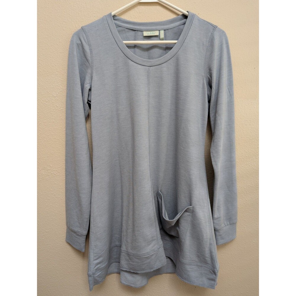 NWOT! LOGO Layers Grey/Blue Tunic Size XXS single pocket Boho